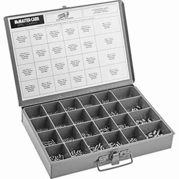 Bsc Preferred 18-8 Stainless Steel Set Screw Assortment Inch Sizes 2100 Pieces 92045A224